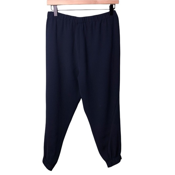 Vince Cropped Tapered Leg Trousers Slouchy Navy Blue Size Small VX19420799 - Picture 4 of 10